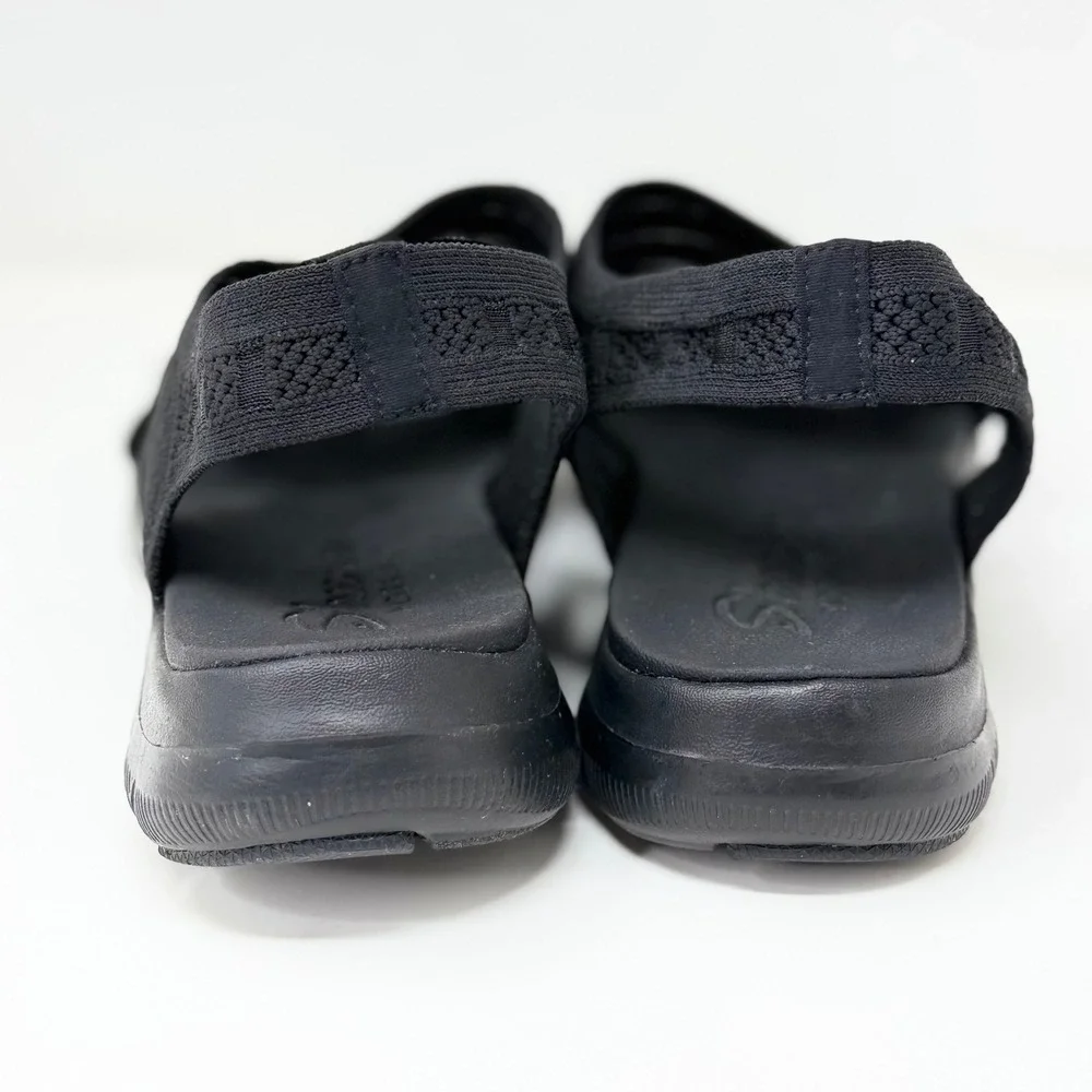 Skechers Cali Flex Appeal Women's 9 Black Yoga Foam Dual-Lite Slingback Sandals
